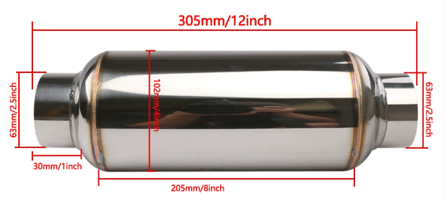 High Performance Mid Pipe Exhaust Muffler2 High Performance Mid Pipe Exhaust Muffler2